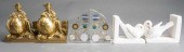 THREE PAIRS OF BOOKENDSThree P