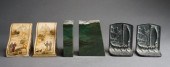 THREE PAIRS OF BOOKENDSThree P