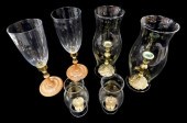 THREE PAIRS OF BRASS REPRODUCT