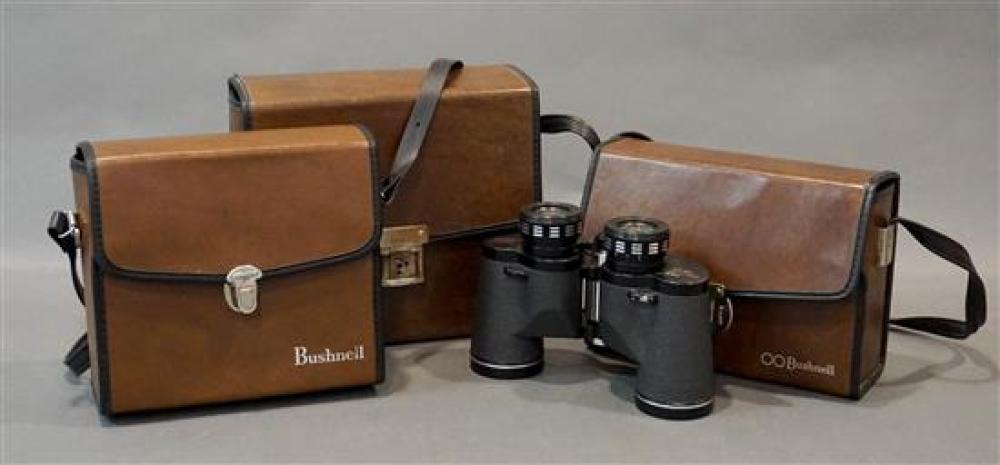 THREE PAIRS OF BUSHNELL BINOCULARS,