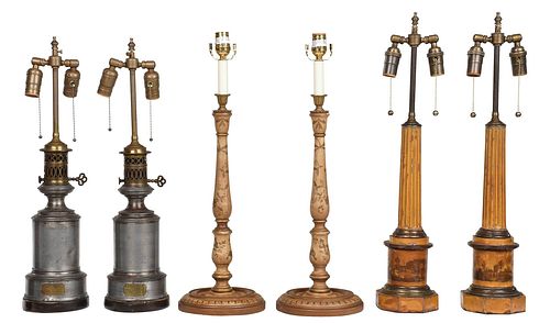 THREE PAIRS OF CONTINENTAL TABLE