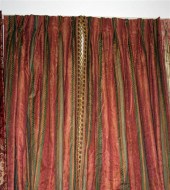 Three pairs of coral brocade c