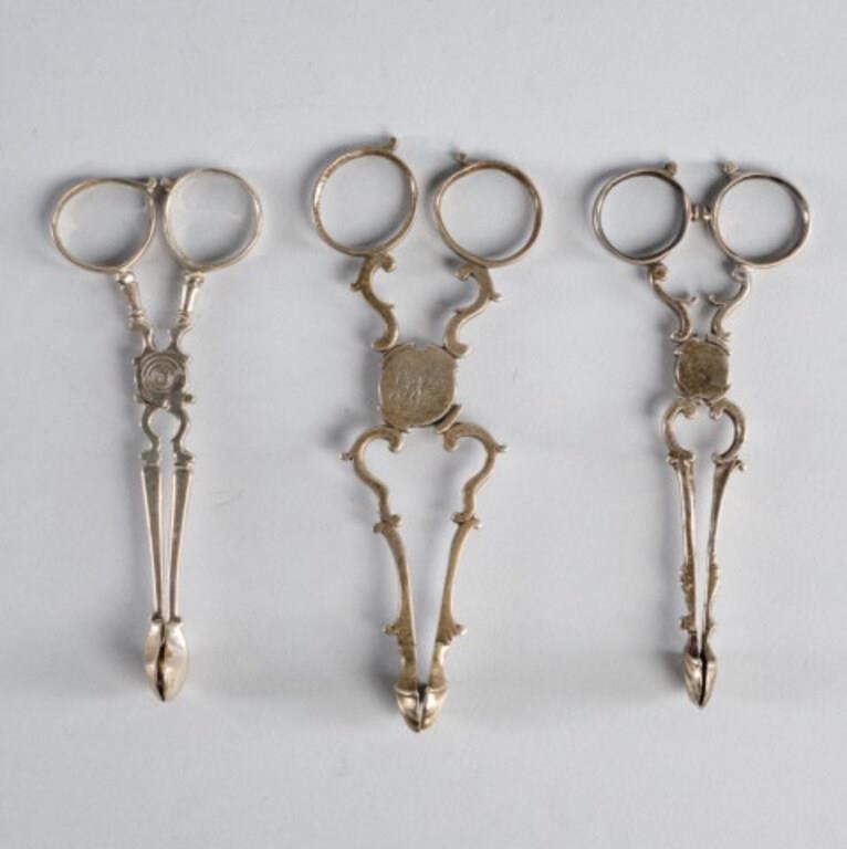 THREE PAIRS OF ENGLISH STERLING