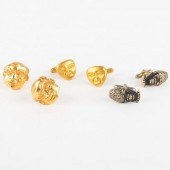 THREE PAIRS OF FACE FORM CUFFL