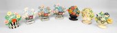 THREE PAIRS OF FLOWER CAST IRO