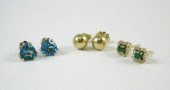 THREE PAIRS OF FOURTEEN KARAT