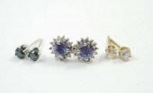 THREE PAIRS OF FOURTEEN KARAT