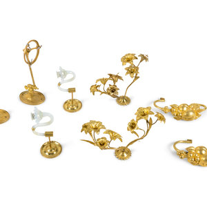 Three Pairs of Gilt Metal Sconces