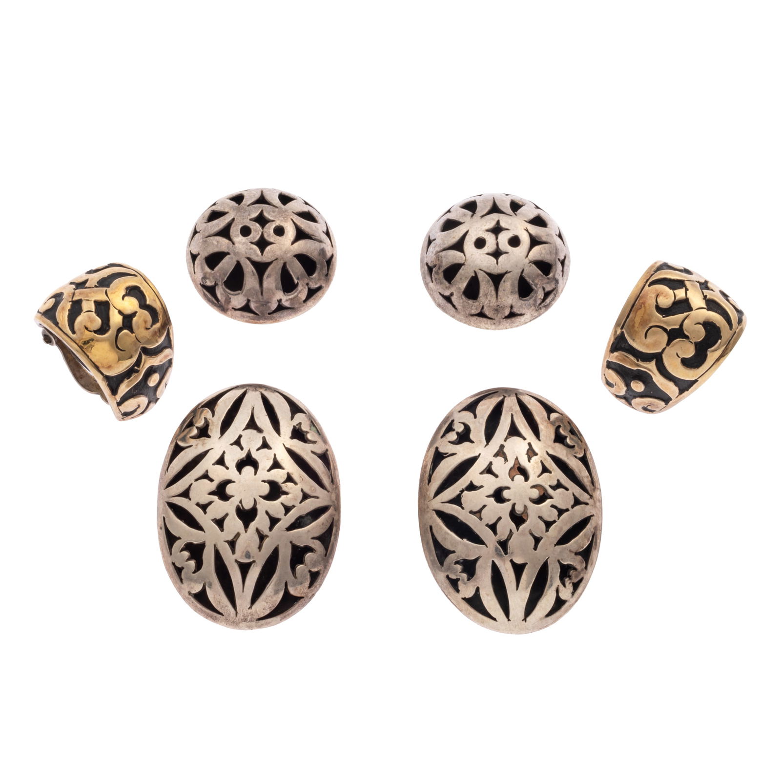 THREE PAIRS OF JOHN HARDY 18K,
