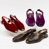 THREE PAIRS OF MANOLO BLAHNIK