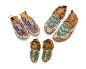 THREE PAIRS OF NATIVE AMERICAN