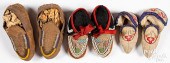 THREE PAIRS OF NATIVE AMERICAN