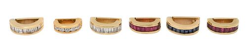 THREE PAIRS OF SMALL EARCLIPS,