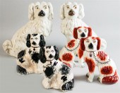 THREE PAIRS OF STAFFORDSHIRE F