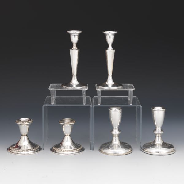 THREE PAIRS OF STERLING