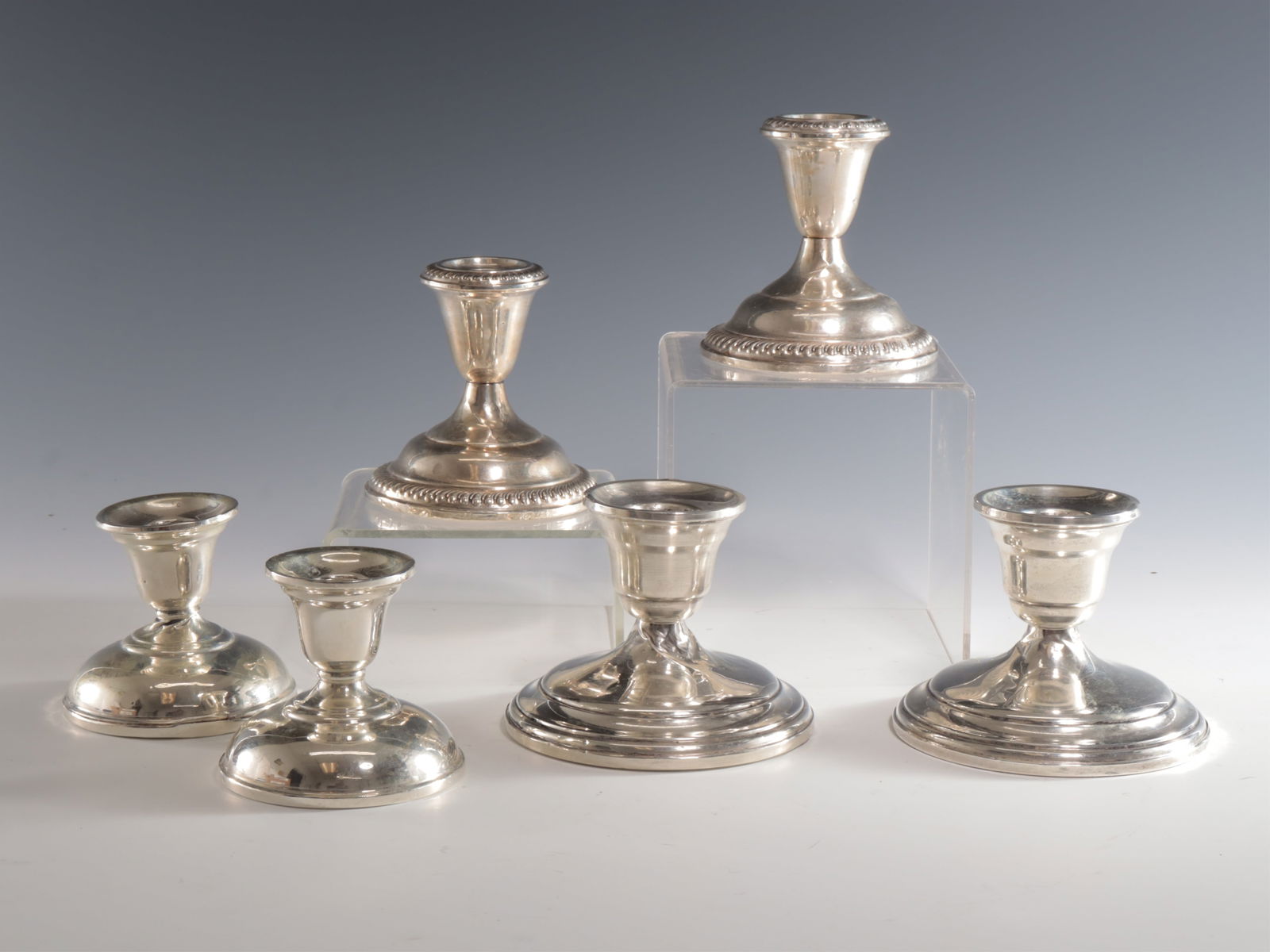 THREE PAIRS OF STERLING SILVER