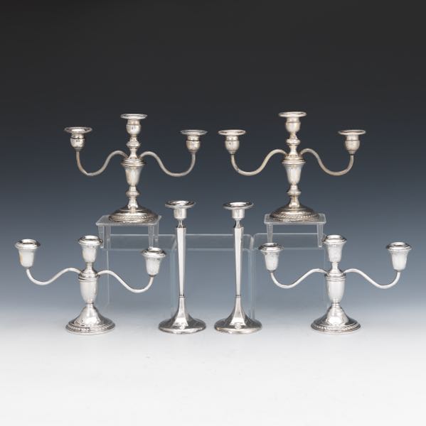 THREE PAIRS OF STERLING SILVER