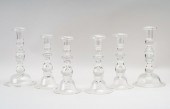 THREE PAIRS OF STEUBEN GLASS C