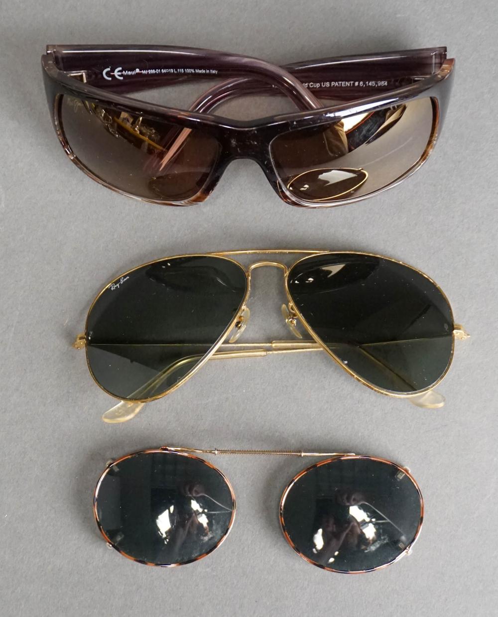 THREE PAIRS OF SUNGLASSESThree