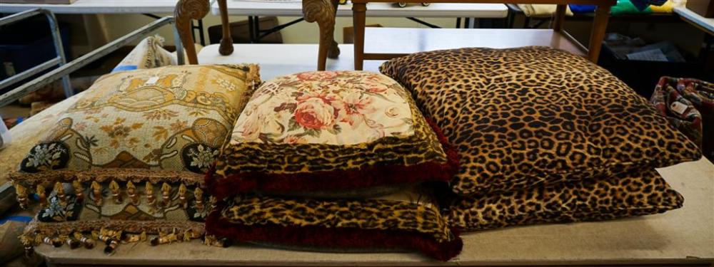 THREE PAIRS OF THROW PILLOWS,