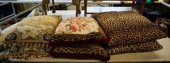 THREE PAIRS OF THROW PILLOWS,