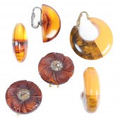 THREE PAIRS OF VINTAGE BAKELIT