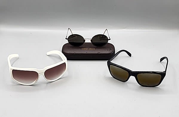 Three pairs of vintage sunglasses