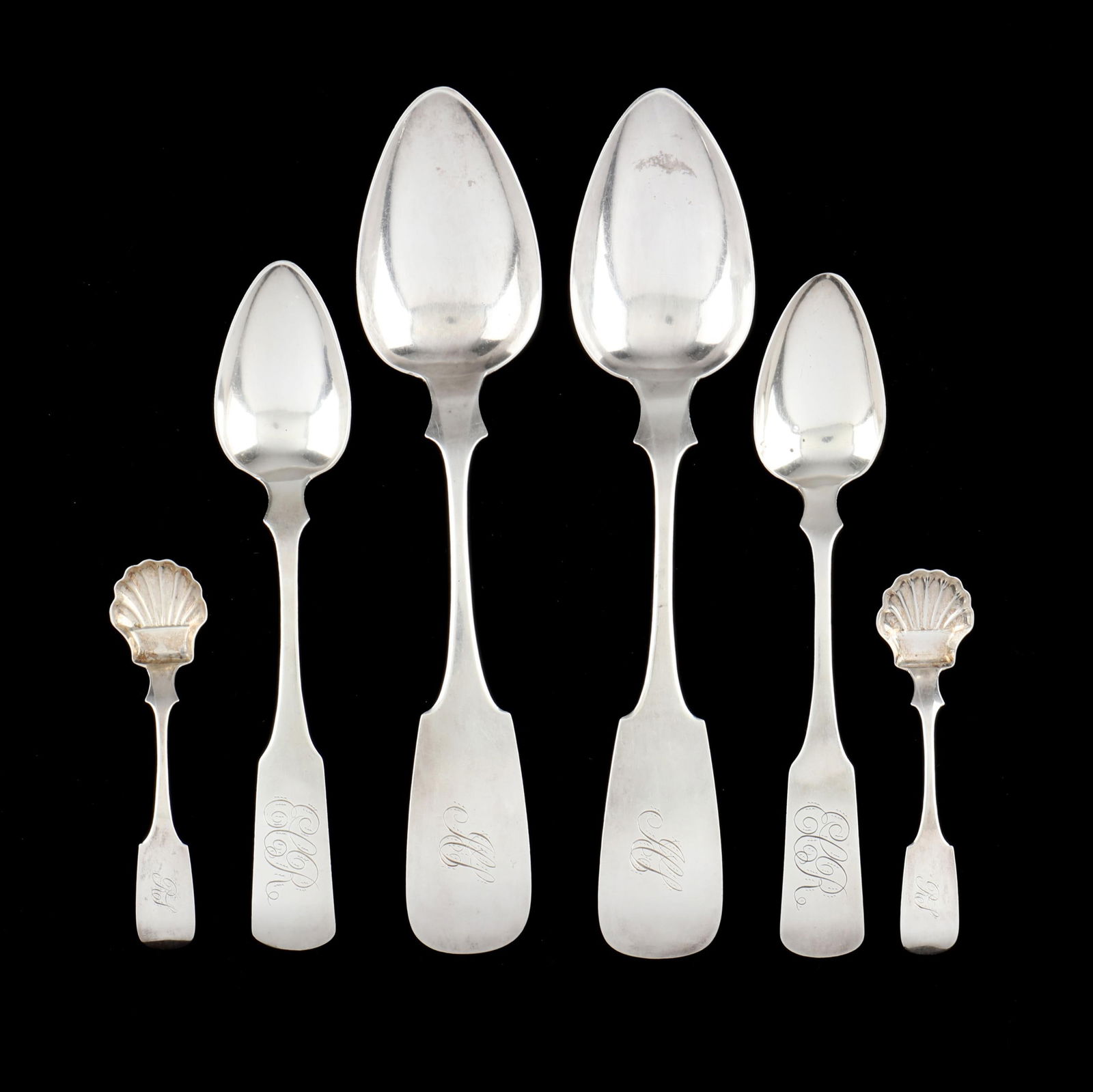 THREE PAIRS OF VIRGINIA COIN SILVER