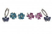 THREE PAIRS OF WHITE GOLD, DIA