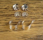 THREE PAIRS OF YELLOW GOLD EAR