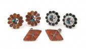 Three Pairs of Zuni Sterling S