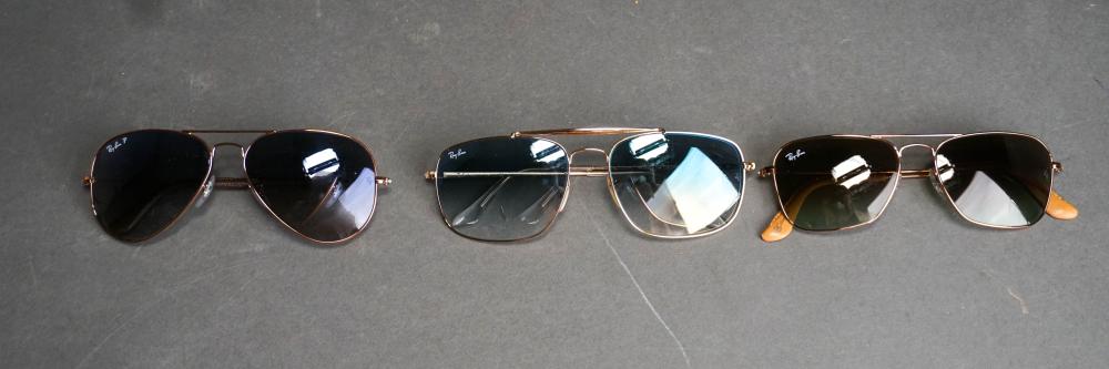 THREE PAIRS RAY-BAN SUNGLASSES