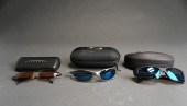 THREE PAIRS SUNGLASSES (TWO BY