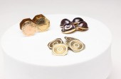 THREE PAIRS VINTAGE GOLD CUFFL