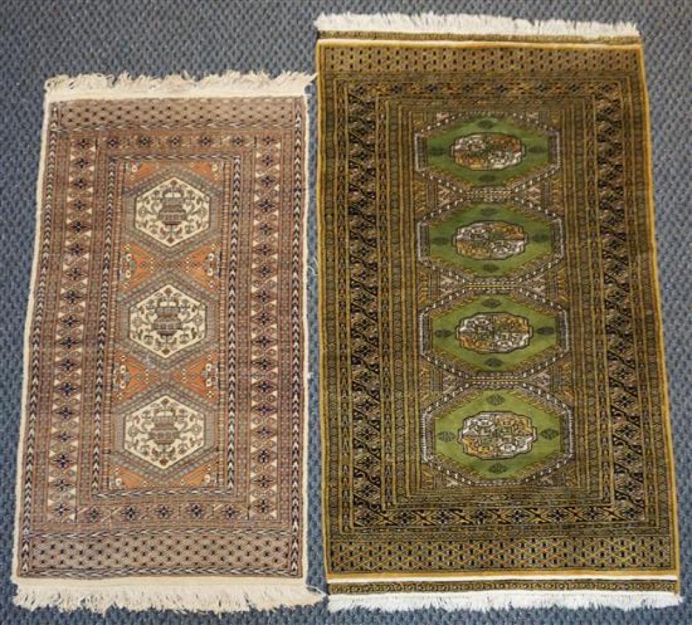 THREE PAKISTAN BOKHARA RUGS,