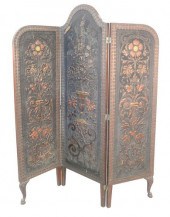 THREE PANEL EMBOSSED LEATHER A