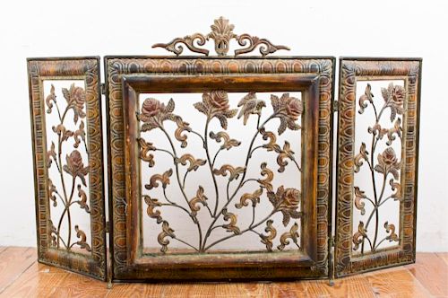 THREE-PANEL FIREPLACE