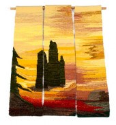THREE-PANEL HANGING WOOL TAPES