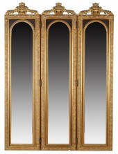 THREE-PANEL MIRROR SCREENeach