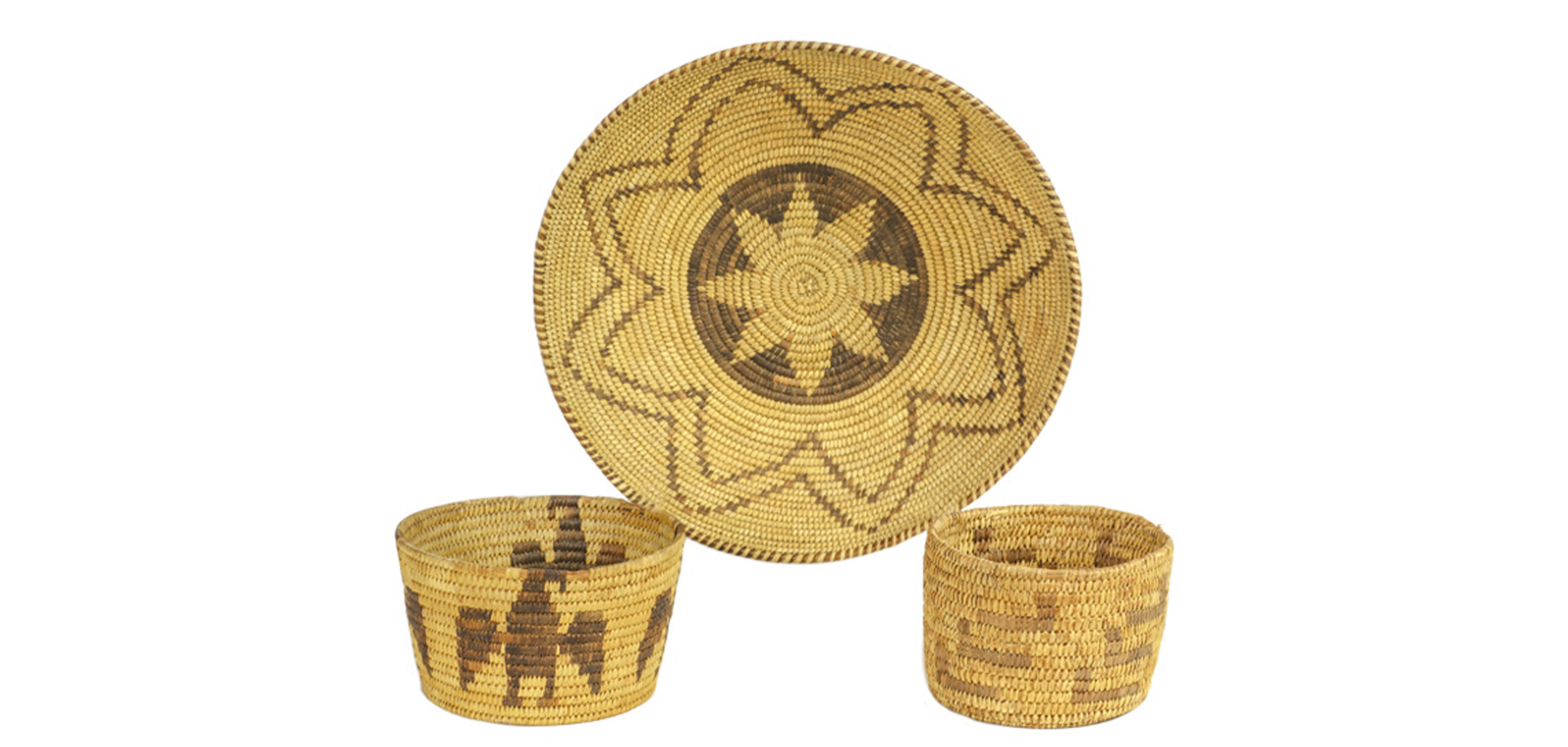 THREE PAPAGO BASKETS (lot of 3)