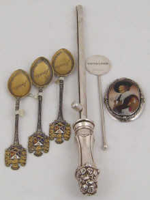 Three parcel gilt silver
