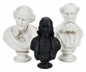 THREE PARIAN WARE BUSTS OF HIS