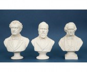 Three parianware busts of Garf