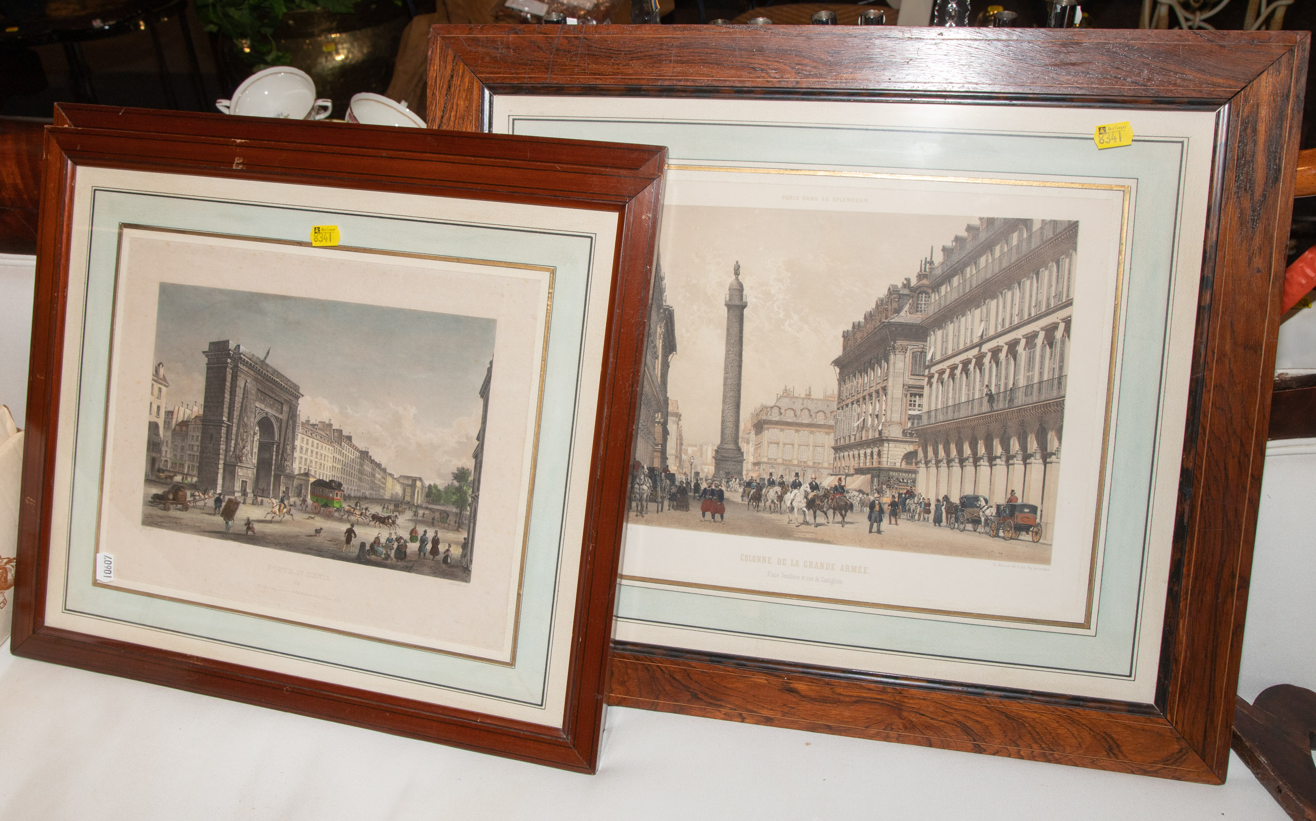 THREE PARIS SCENES, COLOR AQUATINTS