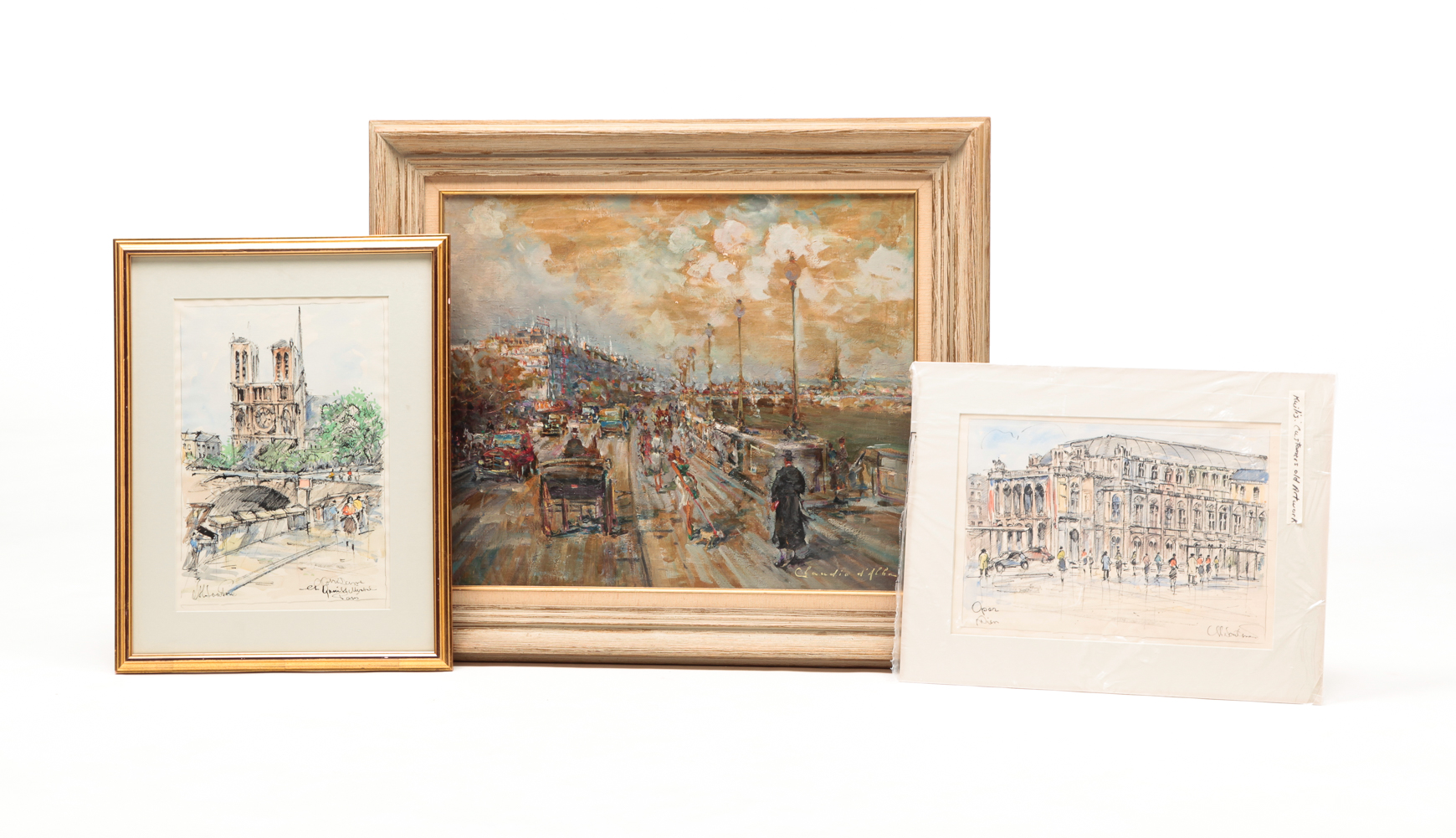 THREE PARISIAN STREET SCENES.