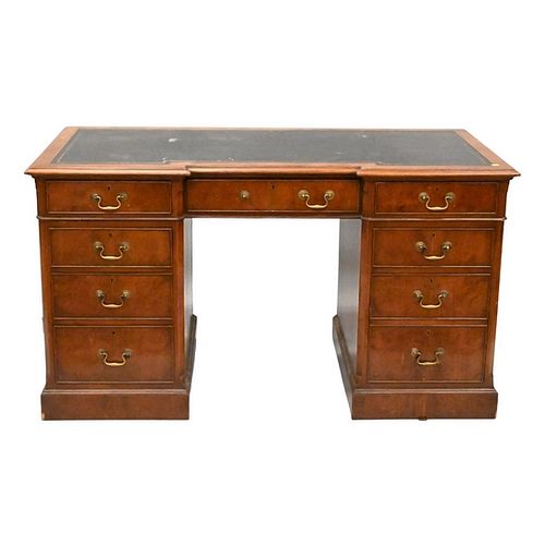THREE PART BURLWOOD DESKThree
