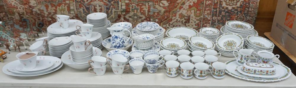 THREE PARTIAL PORCELAIN DINNER