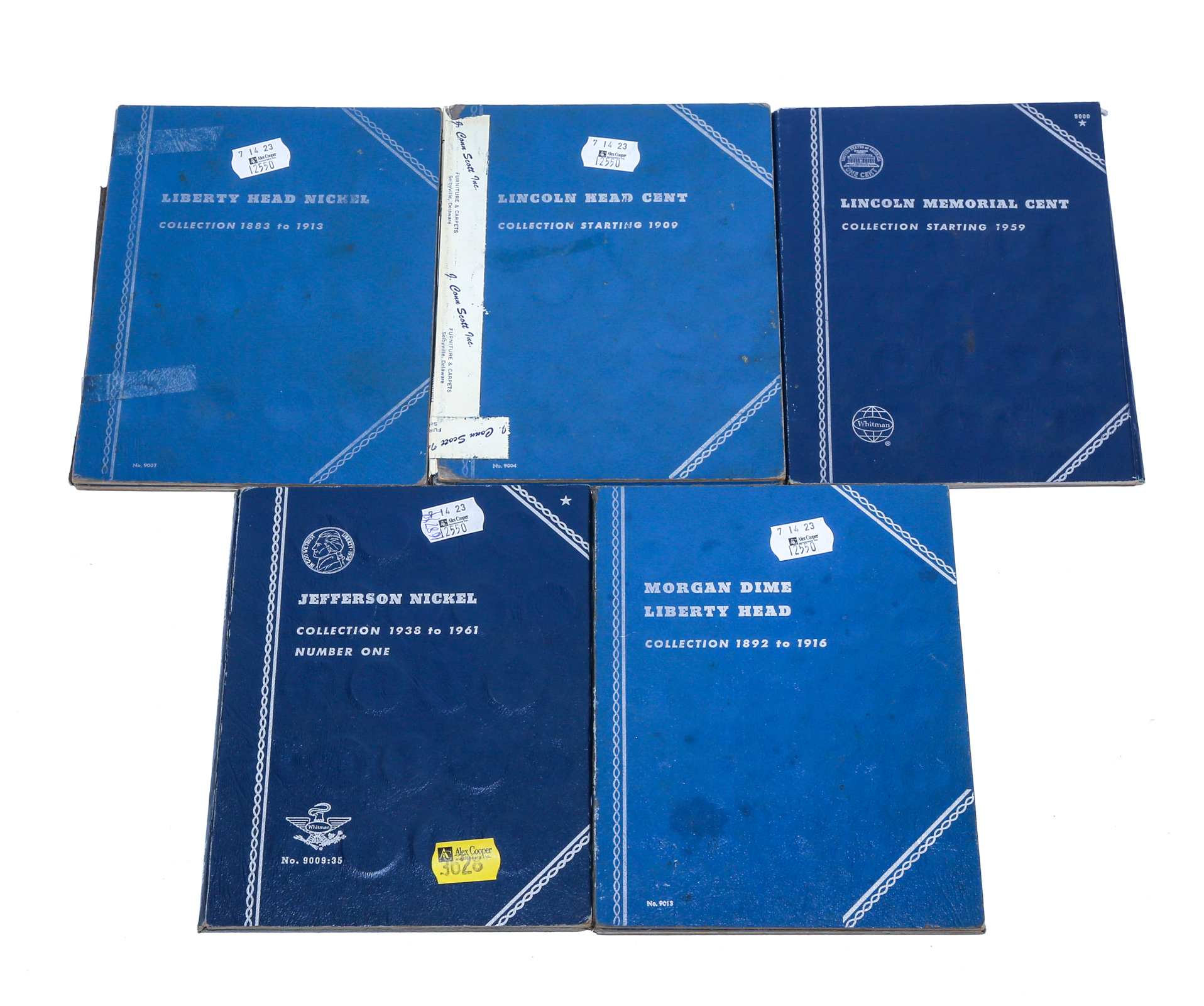THREE PARTIAL WHITMAN FOLDER SETS