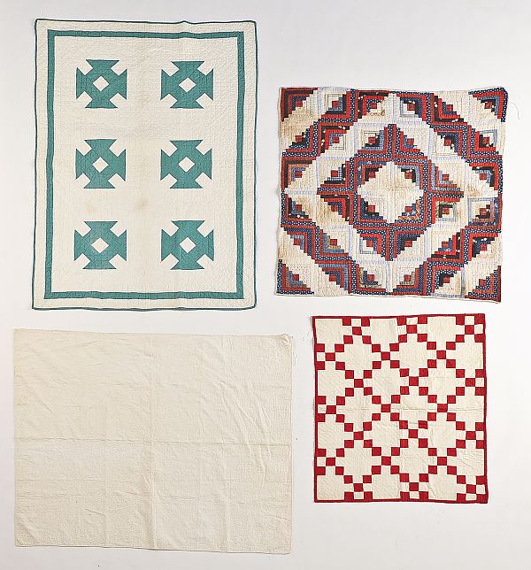 Three patchwork crib quilts ca.