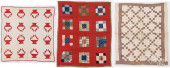 THREE PATCHWORK CRIB QUILTS, E